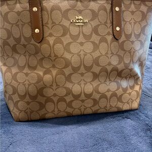 Coach Brown Signature Tote Bag